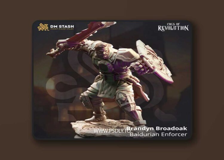 Brandyn Broadoak – Baldurian Enforcer – 3D Print Model 1 Brandyn Broadoak – Baldurian Enforcer – 3D Print Model