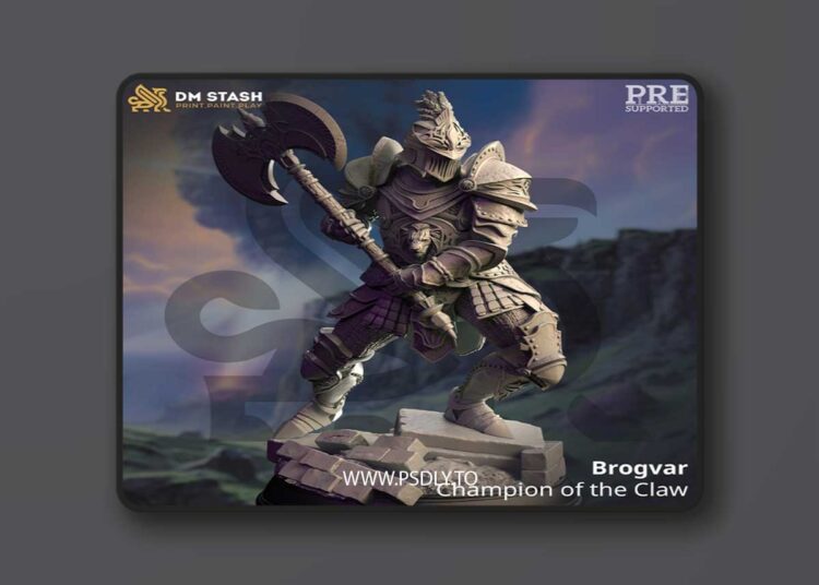 Brogvar – Champion of the Claw – 3D Print 1 Brogvar – Champion of the Claw – 3D Print