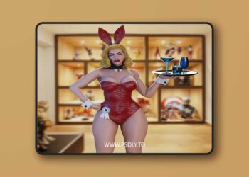 BrunoArt3D – Classic Playboy Bunny Waitress – 3D Print