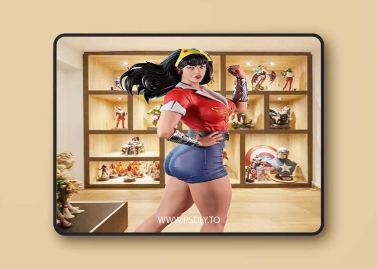 BrunoArt3D – DC – Wonder Woman – 3D Print 1 BrunoArt3D – DC – Wonder Woman – 3D Print