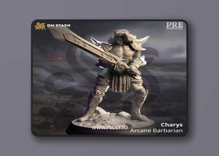Charys – Arcane Barbarian – 3D Print 1 Charys – Arcane Barbarian – 3D Print