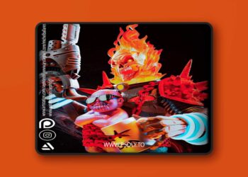 Cosmic Ghost Rider and Baby Thanos By Creative Geek MB 3D Print