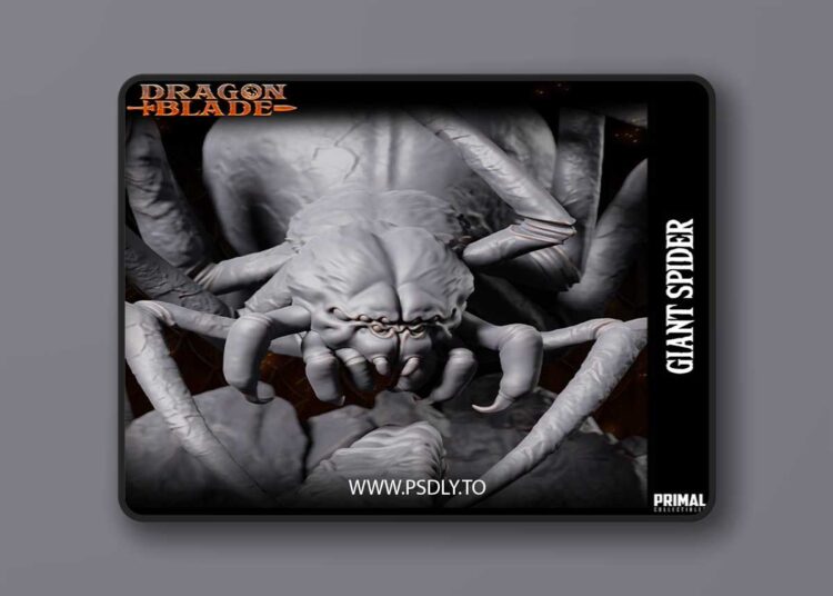 Creature Giant Spider 01 – 3D Print 1 Creature Giant Spider 01 – 3D Print