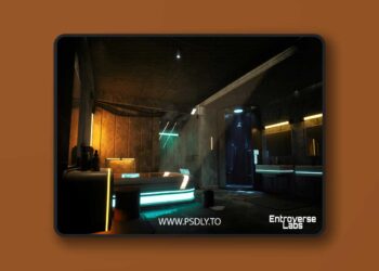 Cyberpunk Bathroom Environment ( Modular , Interior , Brutalist, Cyberpunk )