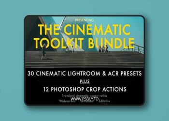 DesignBundles - Cinematic Aspect Ratio PS Action & Lightroom Presets