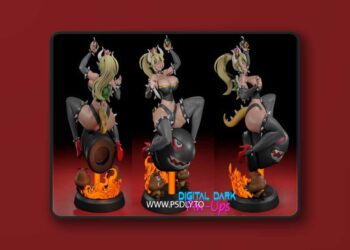 Digital Dark Pin-Ups – Bowesette – 3D Print