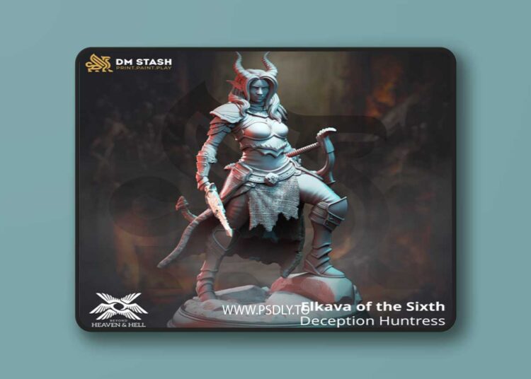 Elkava of the Sixth – Deception Huntress – 3D Print Model 1 Elkava of the Sixth – Deception Huntress – 3D Print Model