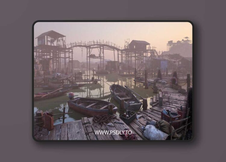 Fishing Village 3D Model 1 Fishing Village 3D Model