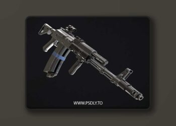 Gameready AK-74 rifle Low-poly 3D Model