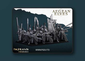 Highlands Miniatures – Aegean Elves Spearmen – 3D Print Model