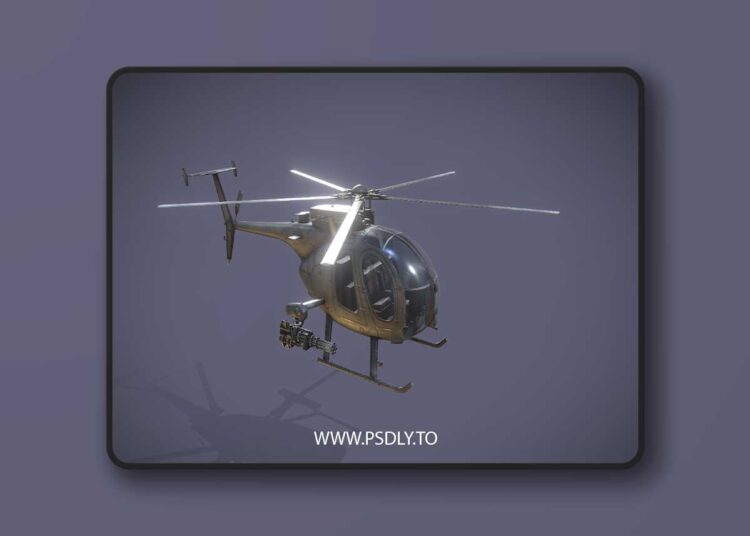 MH-6 Little Bird Helicopter 3D Model 1 MH-6 Little Bird Helicopter 3D Model