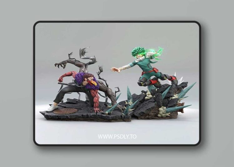 Midoriya vs Overhaul – 3D Print 1 Midoriya vs Overhaul – 3D Print