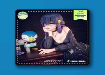Pikky Prints – Pokemon – Dawn (Goth) – 3D Print