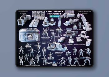 Print Minis – The Night Market – 3D Print Model STL