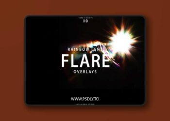 Rainbow Lens Flare Overlays