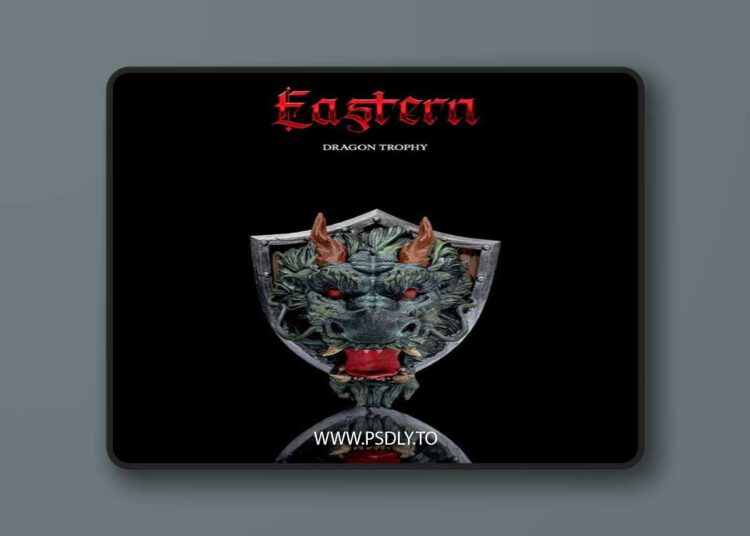 STLflix – Wall Mount – Eastern Dragon Trophy – 3D Print Model STL 1 STLflix – Wall Mount – Eastern Dragon Trophy – 3D Print Model STL