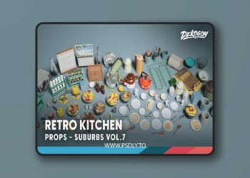 Suburbs VOL.7 - Retro Kitchen (Nanite and Low Poly) (5.4)