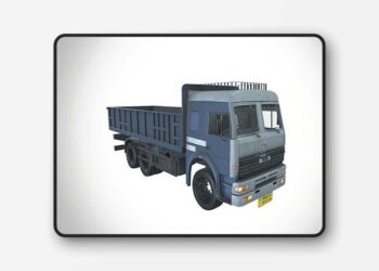 Tata LPT2518 TC 10 Wheeler Truck Low-poly 3D model