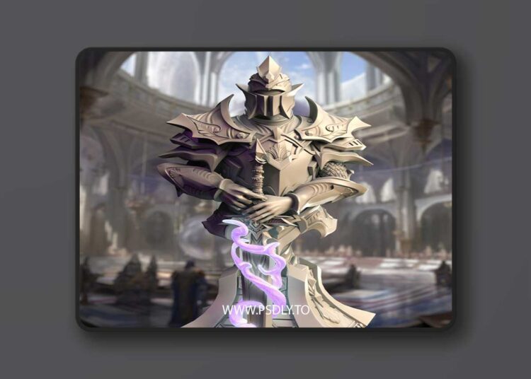 Teverys – Arcane Paladin Bust – 3D Print 1 Teverys – Arcane Paladin Bust – 3D Print