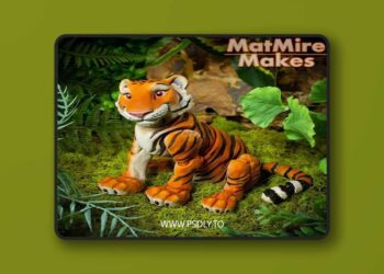 Tiger articulated figure 3D Print 3D Model