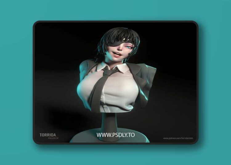 Torrida Minis – Himeno Bust – 3D Print 1 Torrida Minis – Himeno Bust – 3D Print