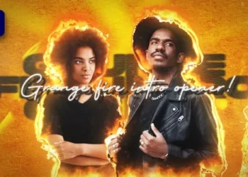 Videohive - Grunge Fire Intro Opener | Premiere Pro - 58822844