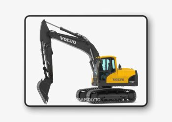 Volvo Tracked Excavator 3D Model