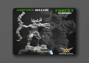 White Angel Miniatures – Forest Warriors – The King of the Forest – 3D Print