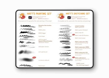 100+ Modern Awesome Brushes Pack for Procreate