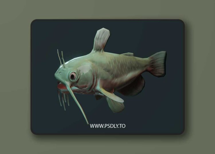American catfish Low-poly 3D Model 1 American catfish Low-poly 3D model