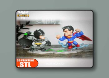 Batman vs Superman Chibi 3D Print