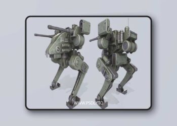 Battle Mech Low-poly 3D model