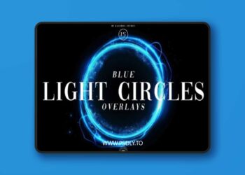 Blue Light Circles Overlays