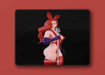 BrunoArt3D – Jessica Rabbit bunny – 3D Print Model STL