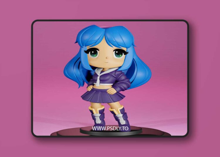 Chibi Girl – 3D Print Model 1 Chibi Girl – 3D Print Model