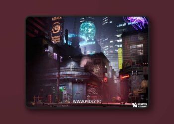 Cyberpunk Kyiv Street Environment