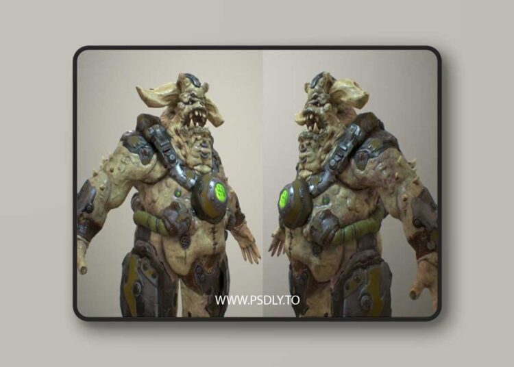 Demon soldier Low-poly 3D Model 1 Demon soldier Low-poly 3D Model