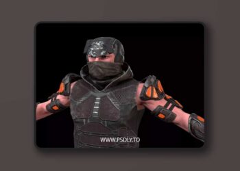 Desert warrior Low-poly 3D Model