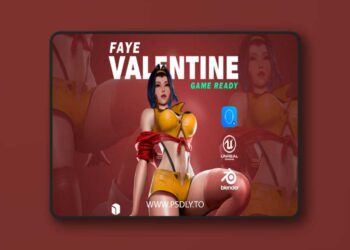 Faye Valentine – Game Ready – 3D Blender Model – UE5