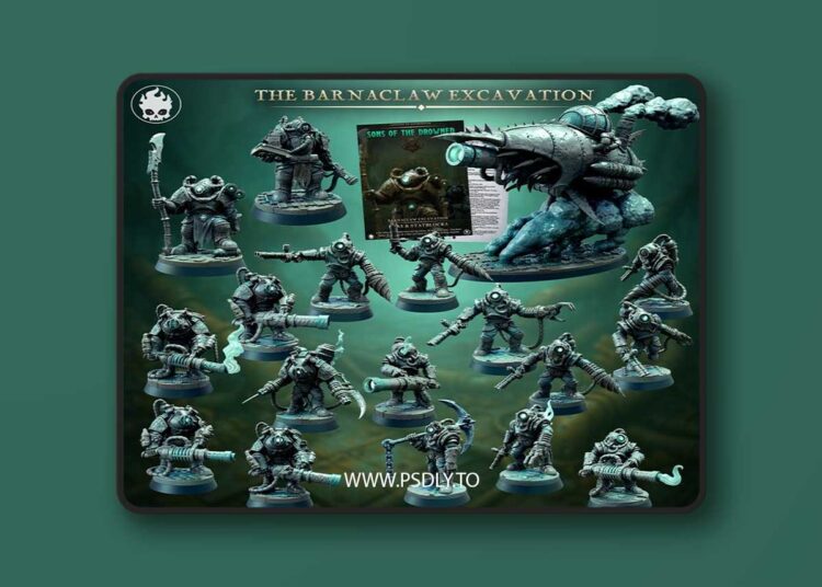 Fleshcraft Studio – The Sons of the Drowned – Part 1 – The Barnaclaw Excavation – 3D Print 1 Fleshcraft Studio – The Sons of the Drowned – Part 1 – The Barnaclaw Excavation – 3D Print