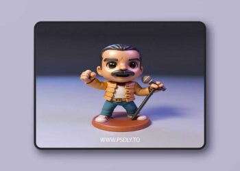 Freddie Mercury Chibi – 3D print 3D Model