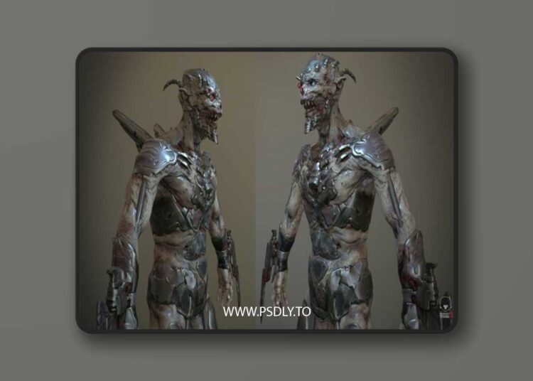 Ghoul soldier Low-poly 3D Model 1 Ghoul soldier Low-poly 3D Model