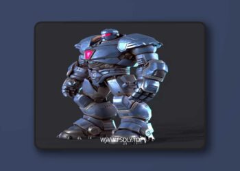 Iron Overlord Robot Low-poly 3D Model