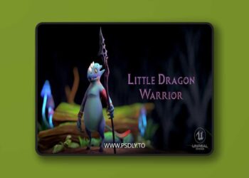 Little Dragon Warrior Low-poly 3D Model