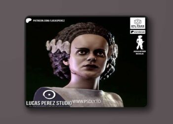 Lucas Perez – The Bride of Frankenstein Bust – 3D Print Model STL