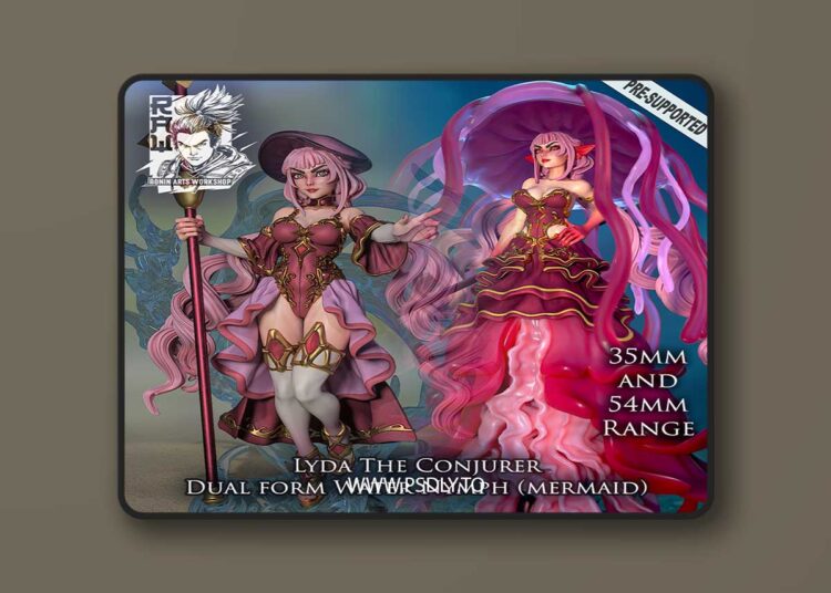 Lyda The Conjurer Nymph Form – 3D Print 1 Lyda The Conjurer Nymph Form – 3D Print