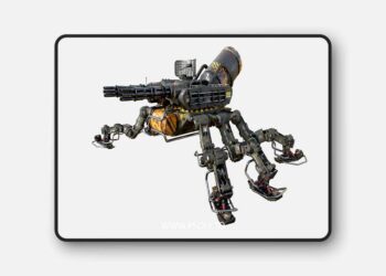 MK-23 TARANTULA Low-poly 3D Model