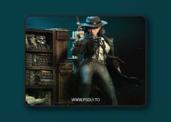Nerikson – Laura the Detective Diorama – 3D Print Model STL