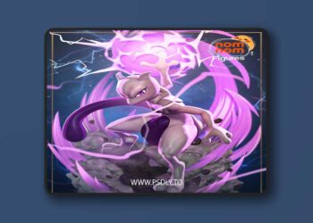 Nomnom Figures – Mewtwo – Pokemon – 3D Print Model STL