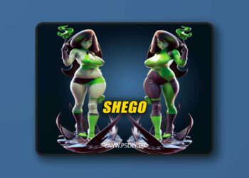 Officer Rhu – Kim Possible – Shego – 3D Print